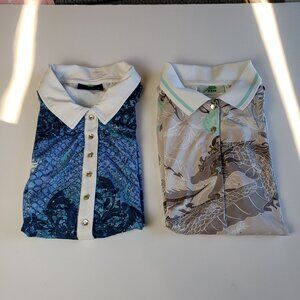 Daily Sports Set of 2 Graphic Golf Sleeveless Tanks Size M